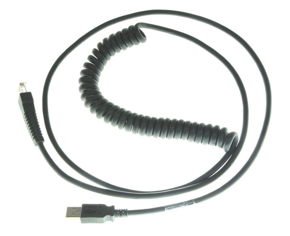 9FT USB Laser Barcode Scanner Coiled Cable for Symbol LS2208 LS3408 LS3478
