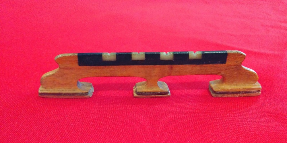 VINTAGE 1950s 4 STRING BANJO BRIDGE MAPLE & EBONY