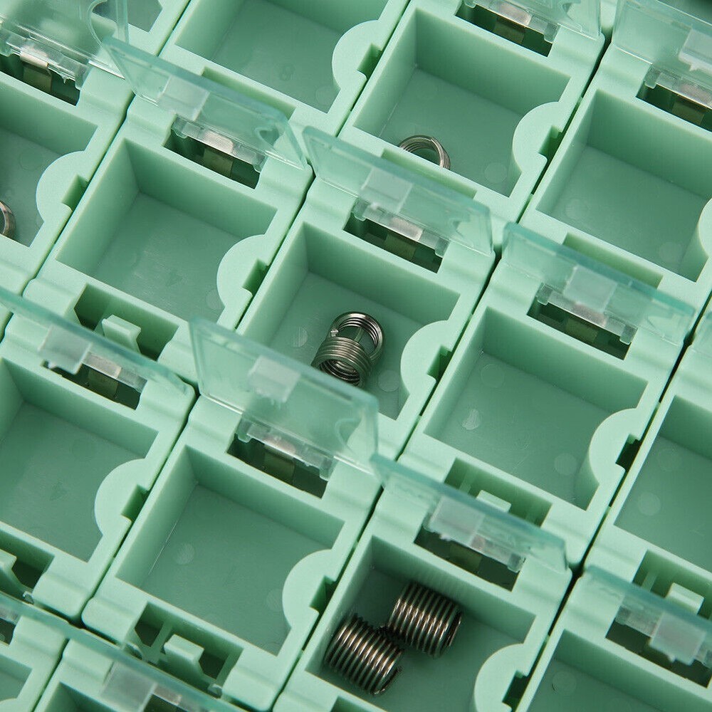 50Pcs Green SMT SMD Container Box Electronic Components Mini Storage Case