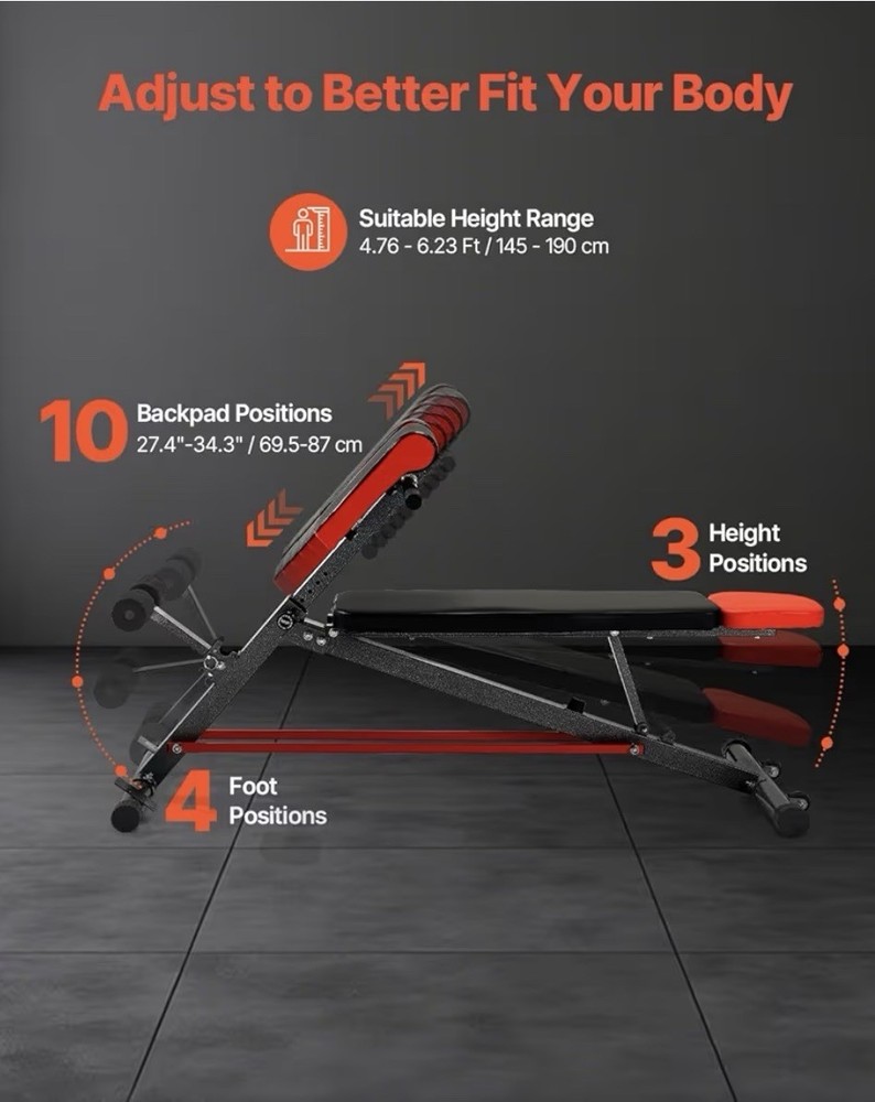 Brand New Unopened Adjustable Foldable Weight Bench