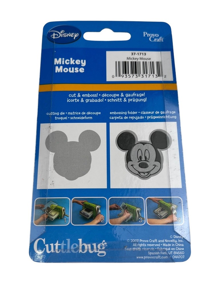 Disney Mickey Mouse Cuttlebug Die & Matching Embossing Folder 37-1713
