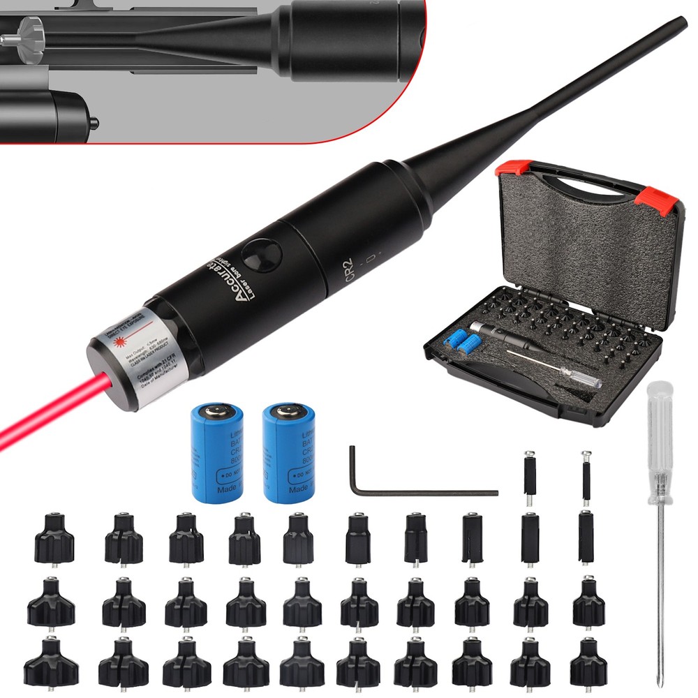 Multiple Caliber Red Laser Bore Sight Kit Upgraded Professional Bore Sighter