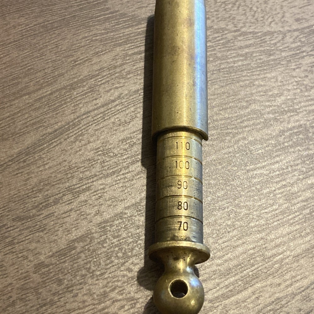 Vintage Brass Muzzleloader Supplies Loader Measure Black Powder