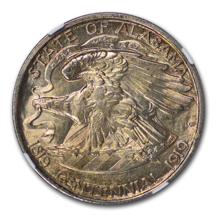 1921 2x2 Alabama Commemorative Half Dollar MS-65 NGC CAC