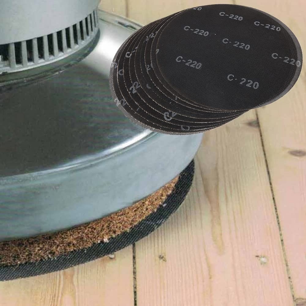 HUAALIUCHE 17" Sanding Screen Discs - Mesh Floor Sanding Screen - Black Silic...