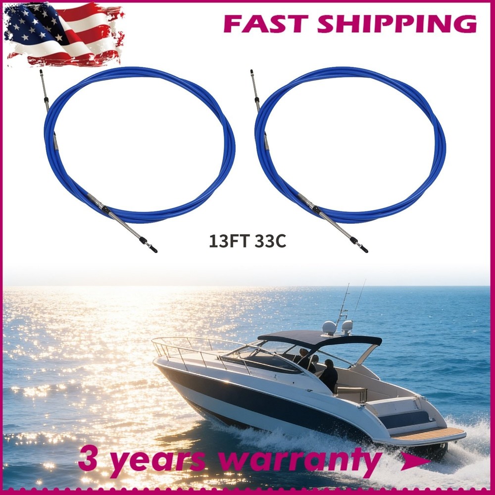 NEW For YAMAHA Engine 2* 13FT Throttle Control Cable Shift Control Lever 33C