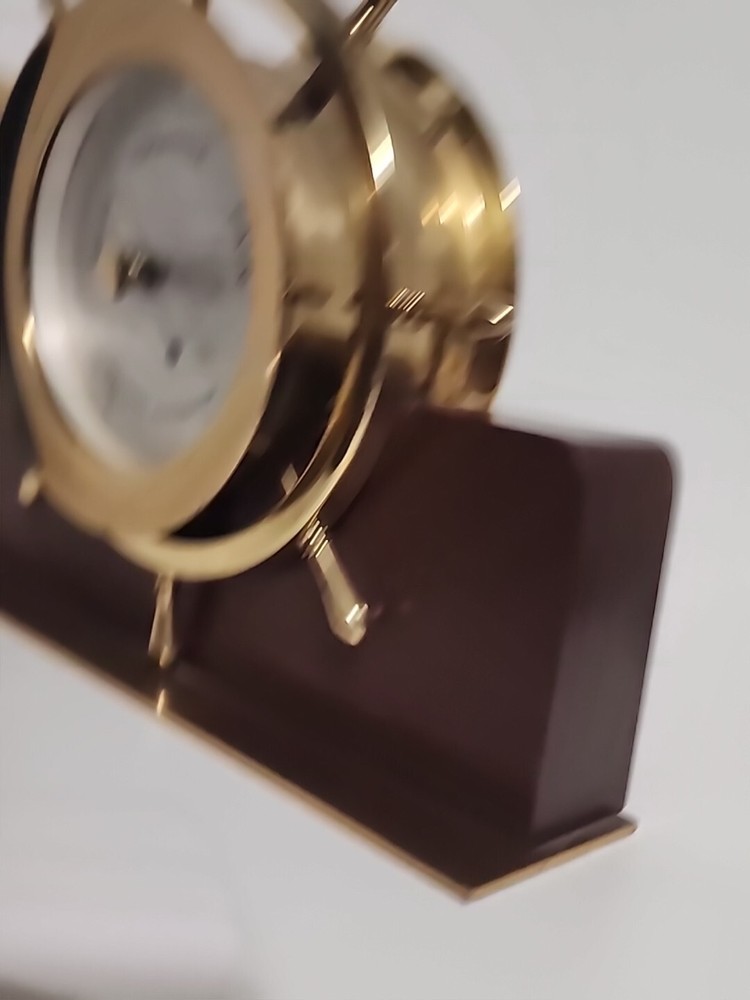 Seth Thomas Ships Bell Brass Helmsman Clock & Barometer E537-011