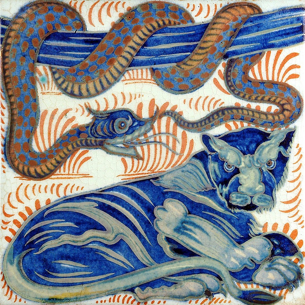 Pattern lion snake by W Morgan Tile Mural Kitchen Wall Backsplash Marble Ceramic