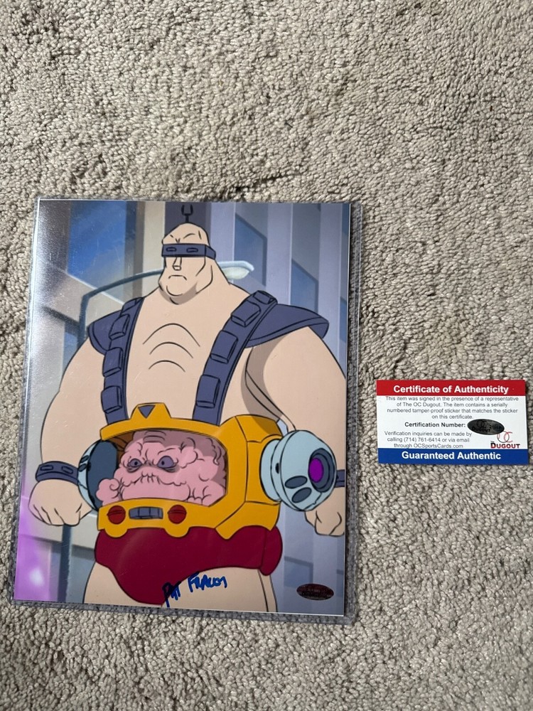 Pat Fraley Krang 8x10 autograph