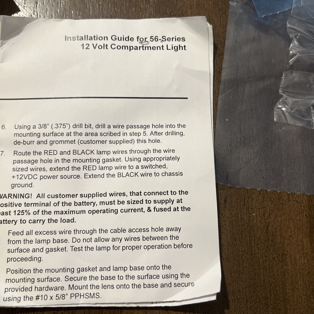 Whelen 56 Series Compartment Light- 12 Volt Clear