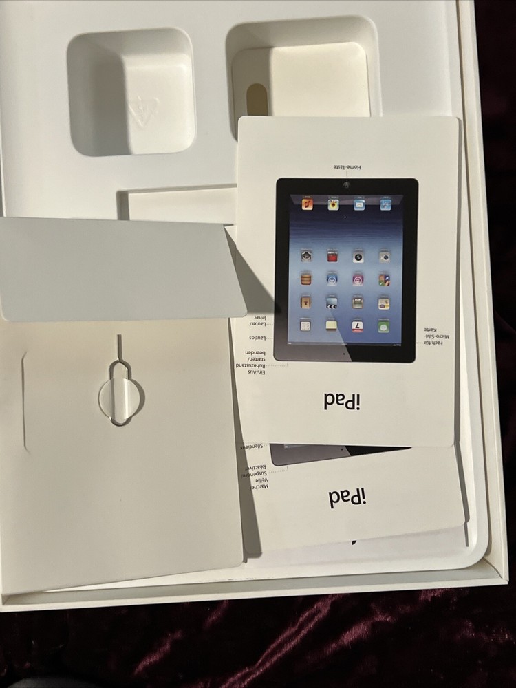 Apple iPad 3rd Generation WiFi 16GB Empty White Box + Inserts+ EarPods+Tool