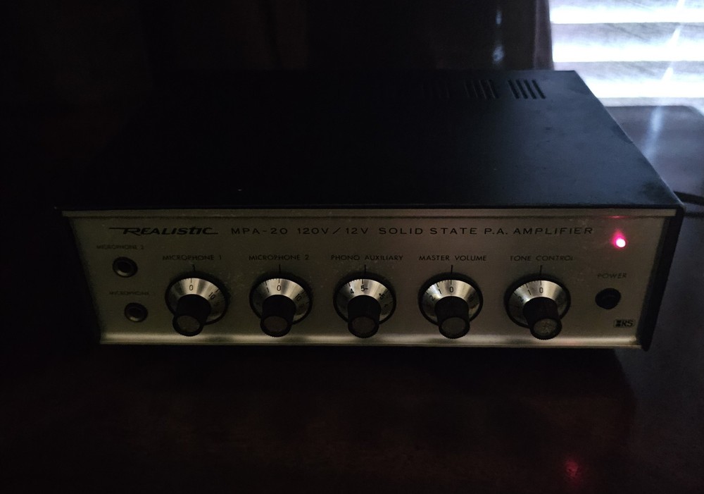 Realistic MPA-20 Radio Shack Solid State PA Amplifier UNTESTED
