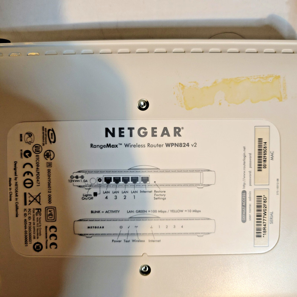 NETGEAR RangeMax Wireless Router WPN824 G MIMO Tested