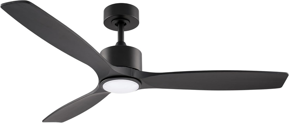 Madera Smart 52" Ceiling Fan with LED Light & Remote Control - Black/Ebony