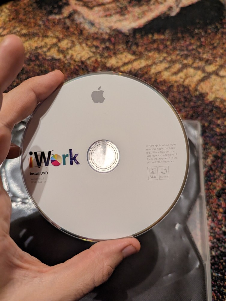 2009 iWork Macintosh Mac Install Software DVD Disc only