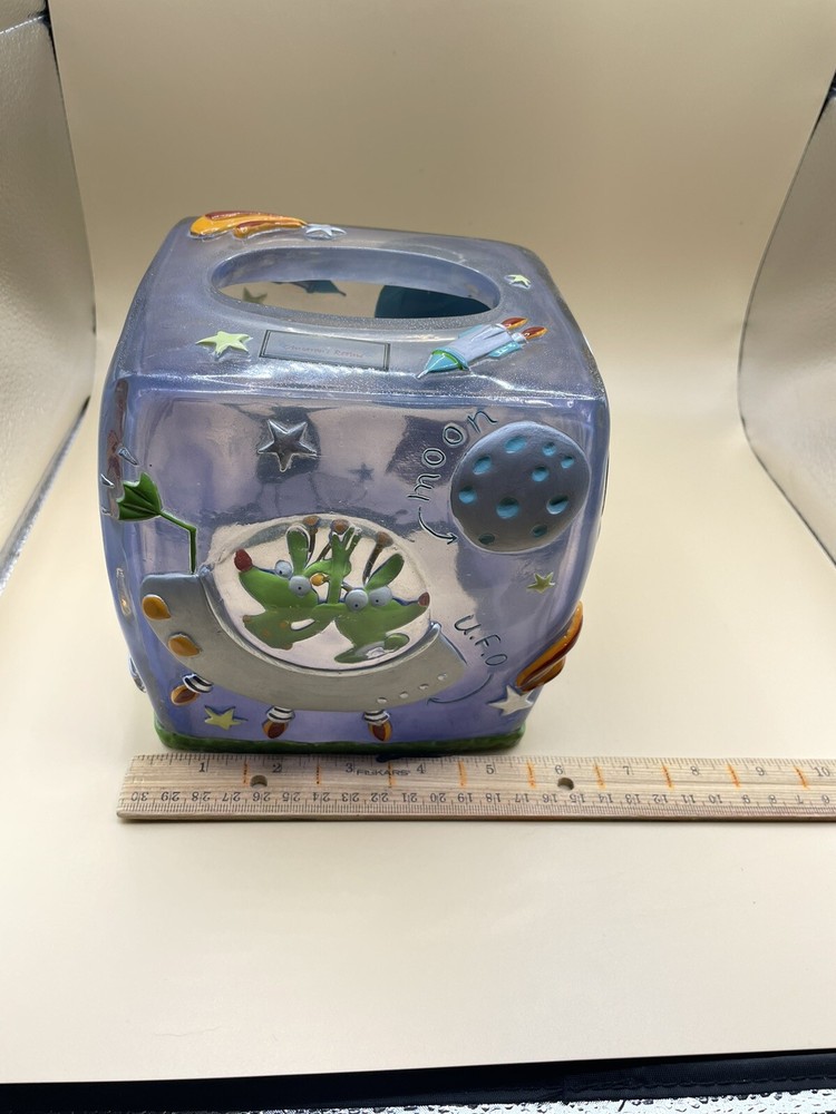 Kids 3-D Tissue Box Cover-Alien Outer Space, Area 51, Astronaut Science Fun