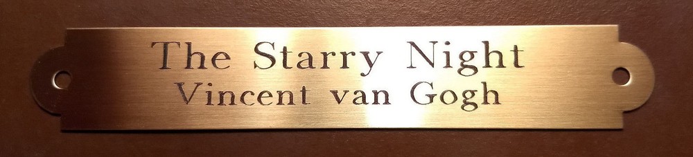 Custom Engraved Painting Art Sculpture Plaque