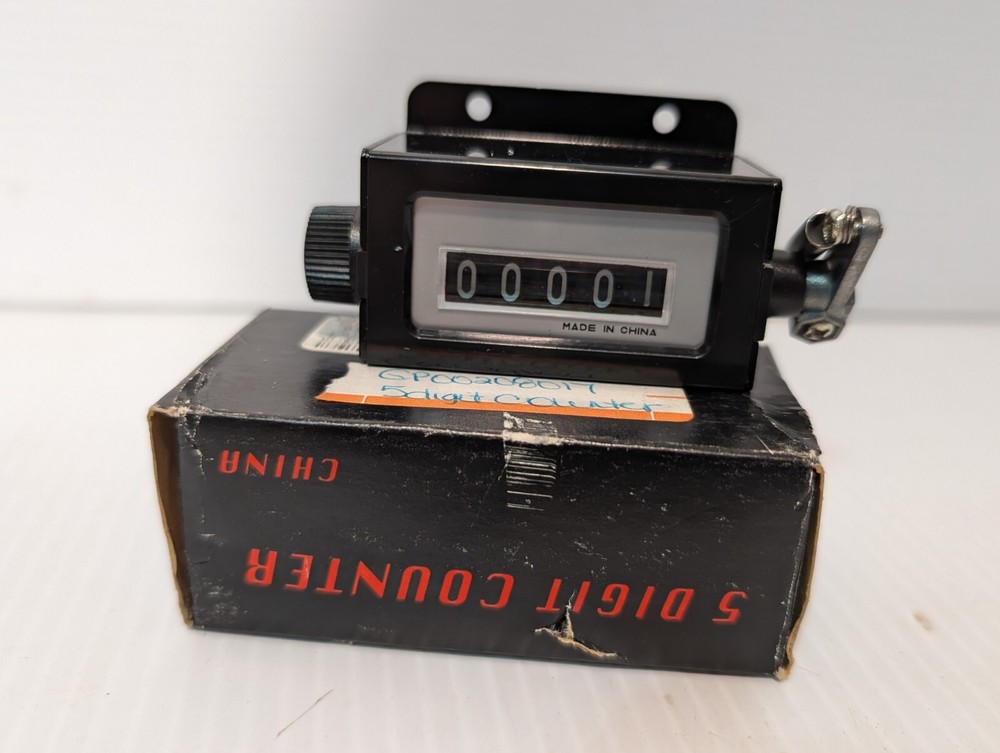 MHC 208017 Rachet Counter, 5 Digit, Side Reset Knob