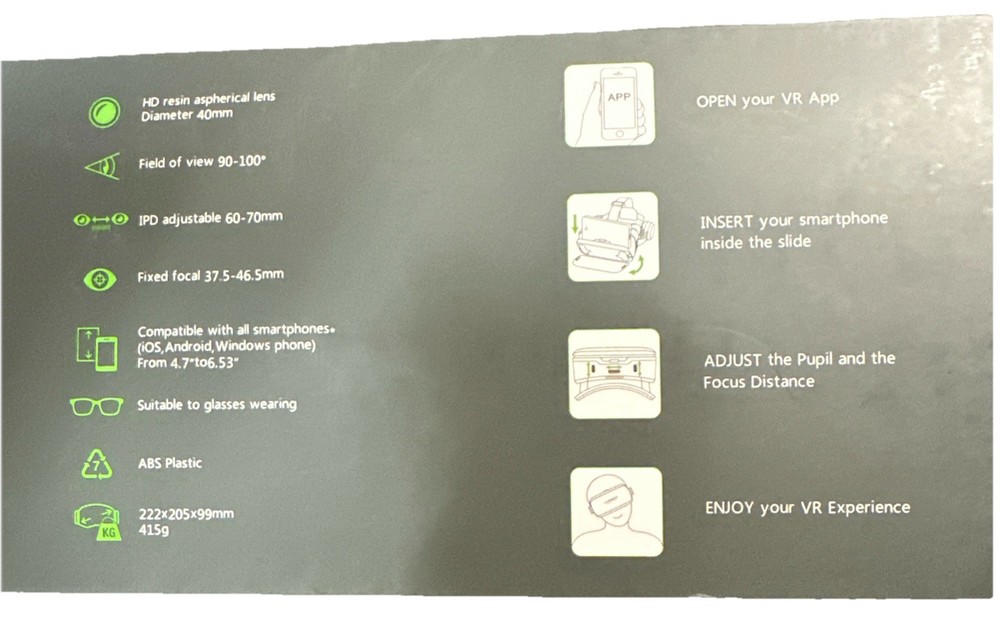 VR Shinecon Virtual Reality Glasses With Joystick Controller For iPhone/Android