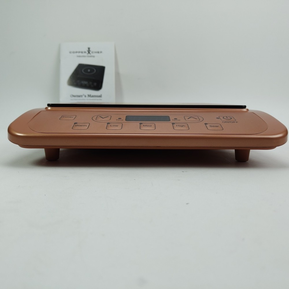 Copper Chef Induction Cooktop Electric Portable Copper 1 Burner 3 Settings