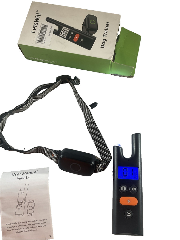 LetsWill Dog Training Collar Remote LCD Vibration Adjustable Medium