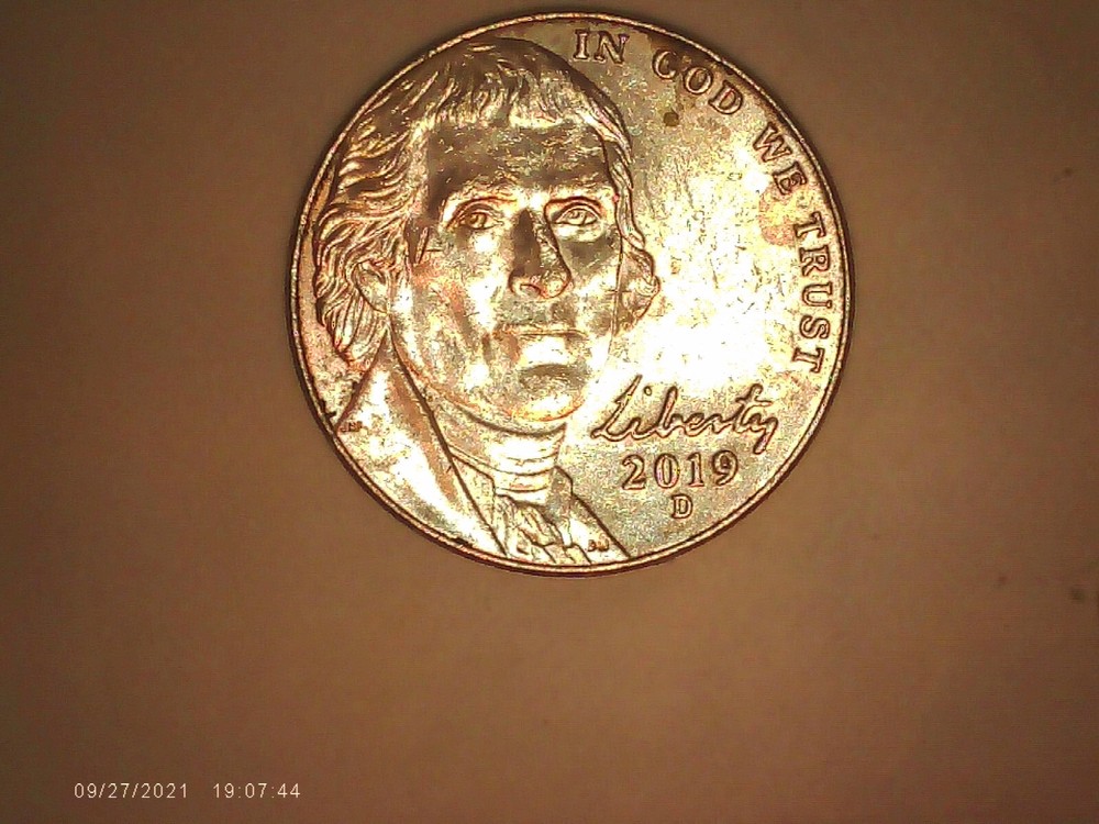 2019-D Jefferson Nickel 5FS Five full steps #P9F2
