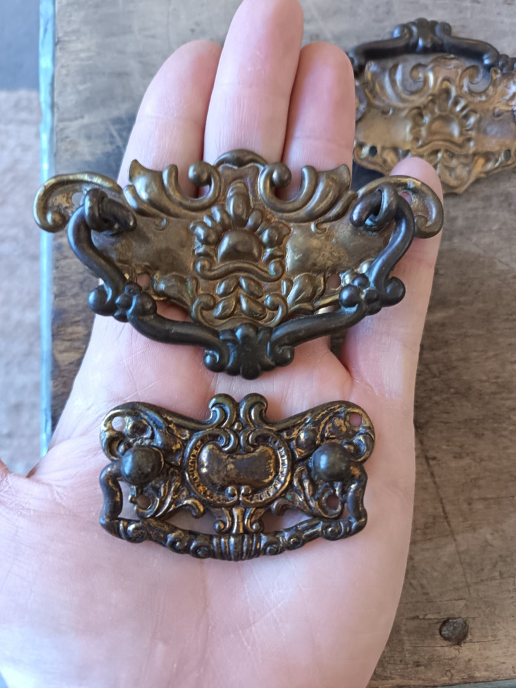Antique Brass Drawer Handles Pulls Set