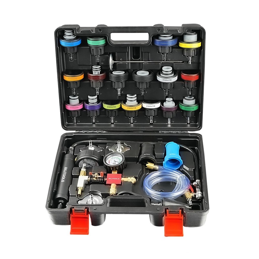 28pcs Universal Radiator Pressure Tester Kit Coolant Vacuum Type Cooling System