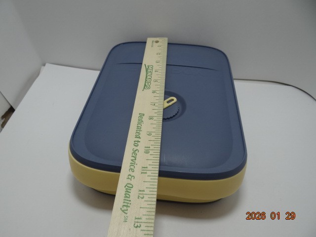 Egg Storage Box Blue And Yellow Holds 18-20 Eggs Stackable Egg Box