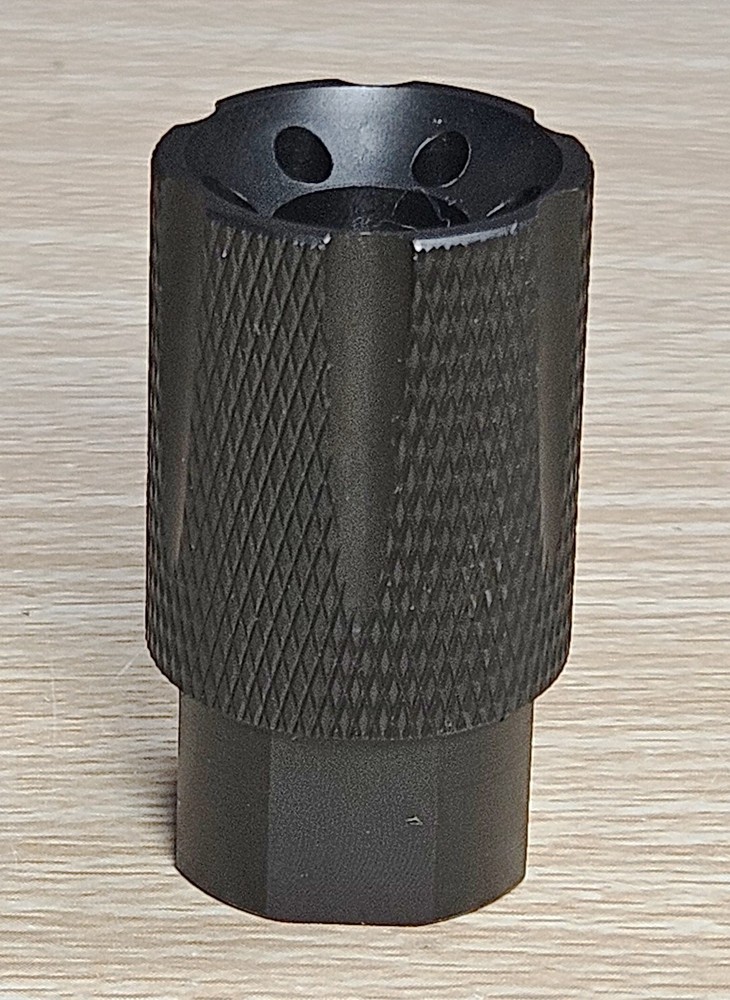 MINI SIZE 1/2x28 Linear Recoil Compensator Front Vent Muzzle Brake for .22 - 9mm