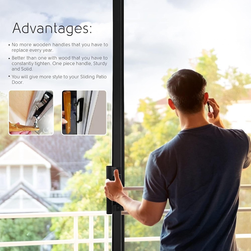 Sliding Door Pull - New Update Sliding Glass Door Pull Handle 6-5/8 In. Mounting