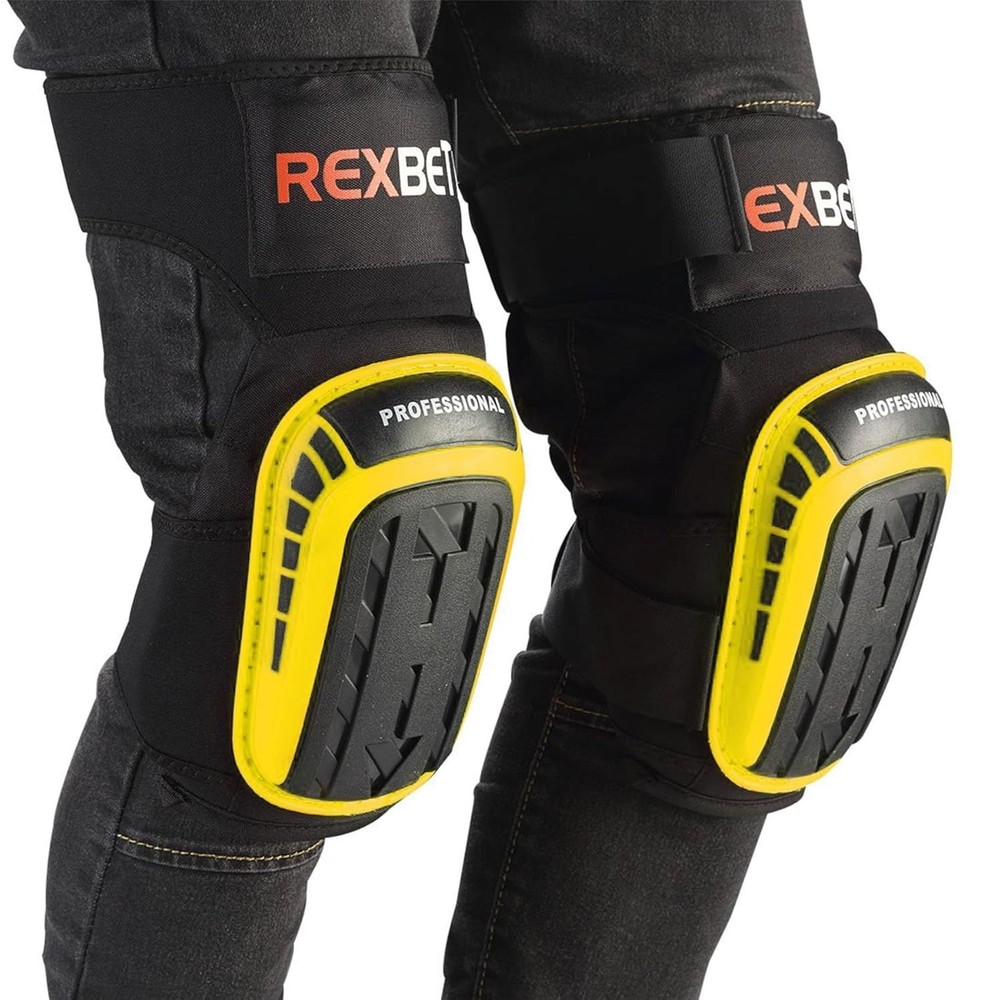 REXBETI Knee Pads for Work, Construction, Original, Yellow
