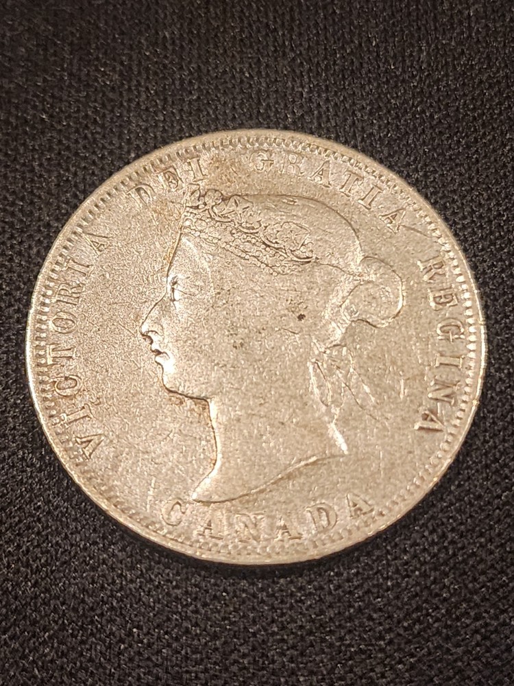 1872H Canada 25 Cents Silver Coin
