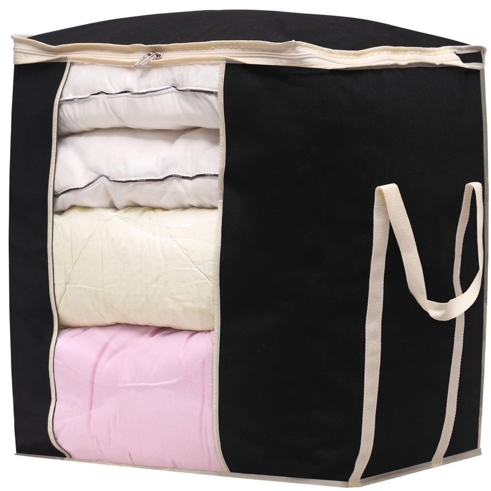 King Comforters Storage Bag 120L for Blankets Clothes Sweaters Beddings Organ...