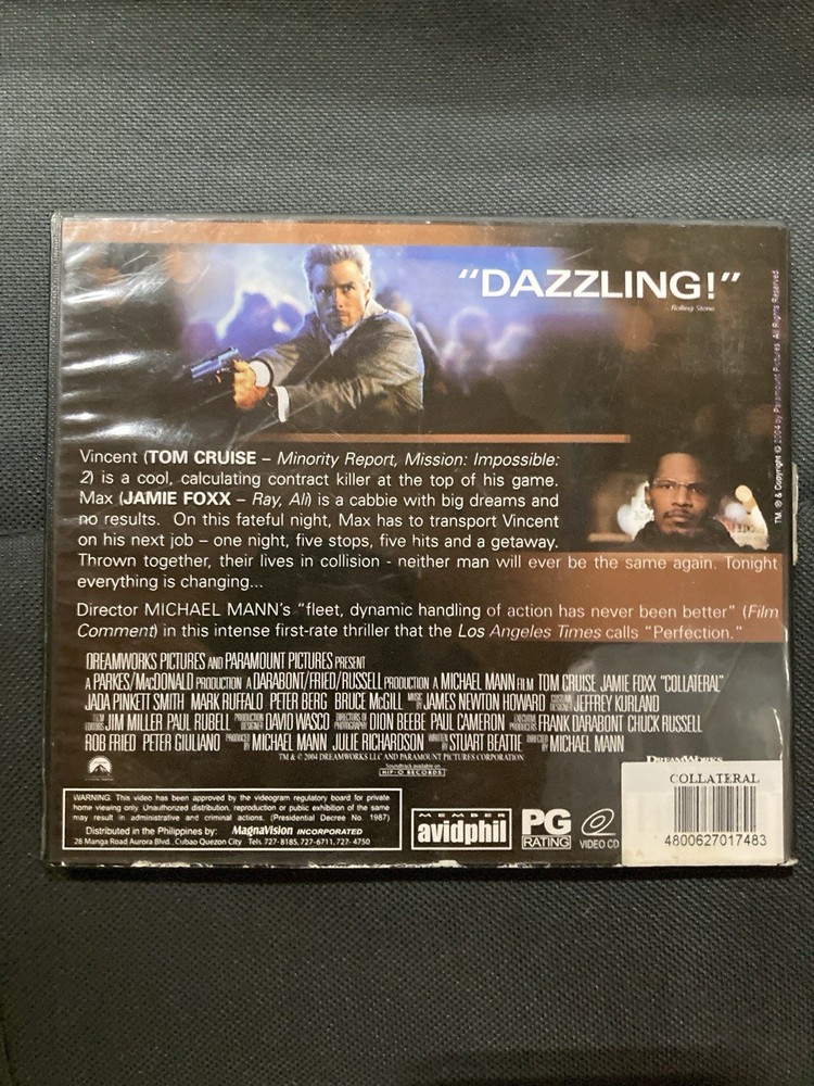 Collateral (VCD 2004) Philippines Import RARE