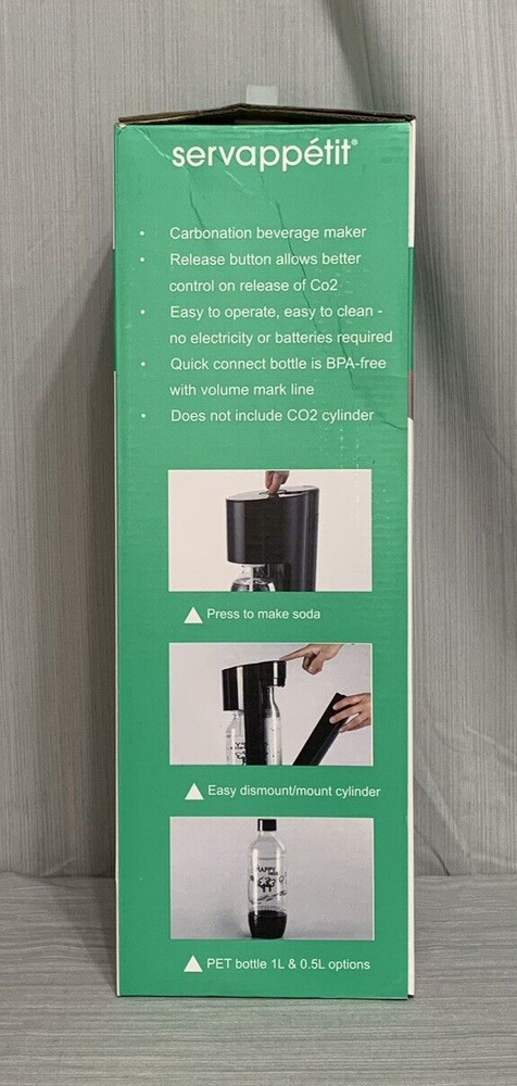 Carbonated Stream Machine NEW In Box, Carbonated Beverage Maker, Servappetit