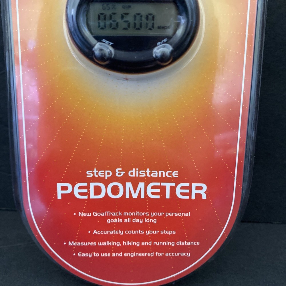 Sportsline Dual Function Step and Distance Pedometer New