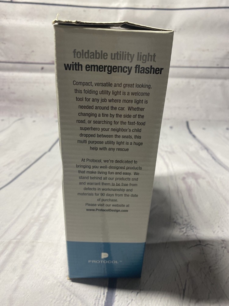 Roadside Utility Hazard Foldable Light with Emergency Flasher w/ Lighter Adapter