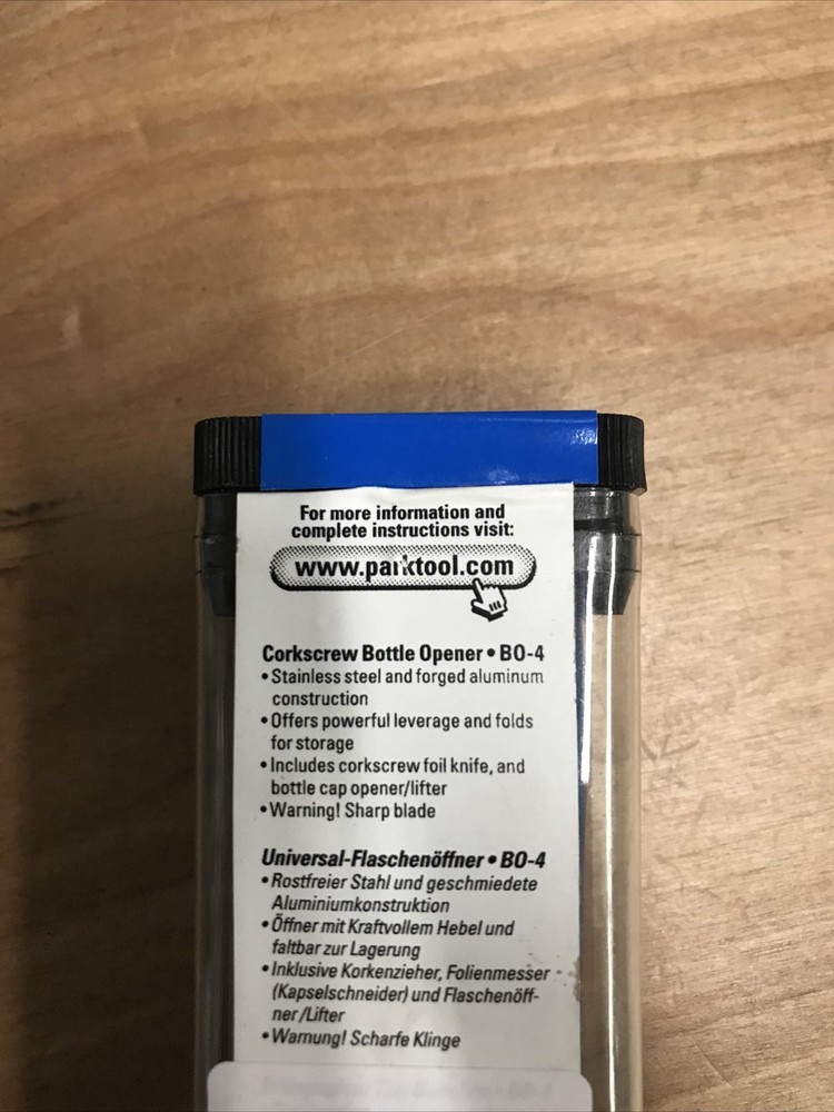 Park Tool BO-4 Corkscrew and Bottle Opener Fold-Up Tool