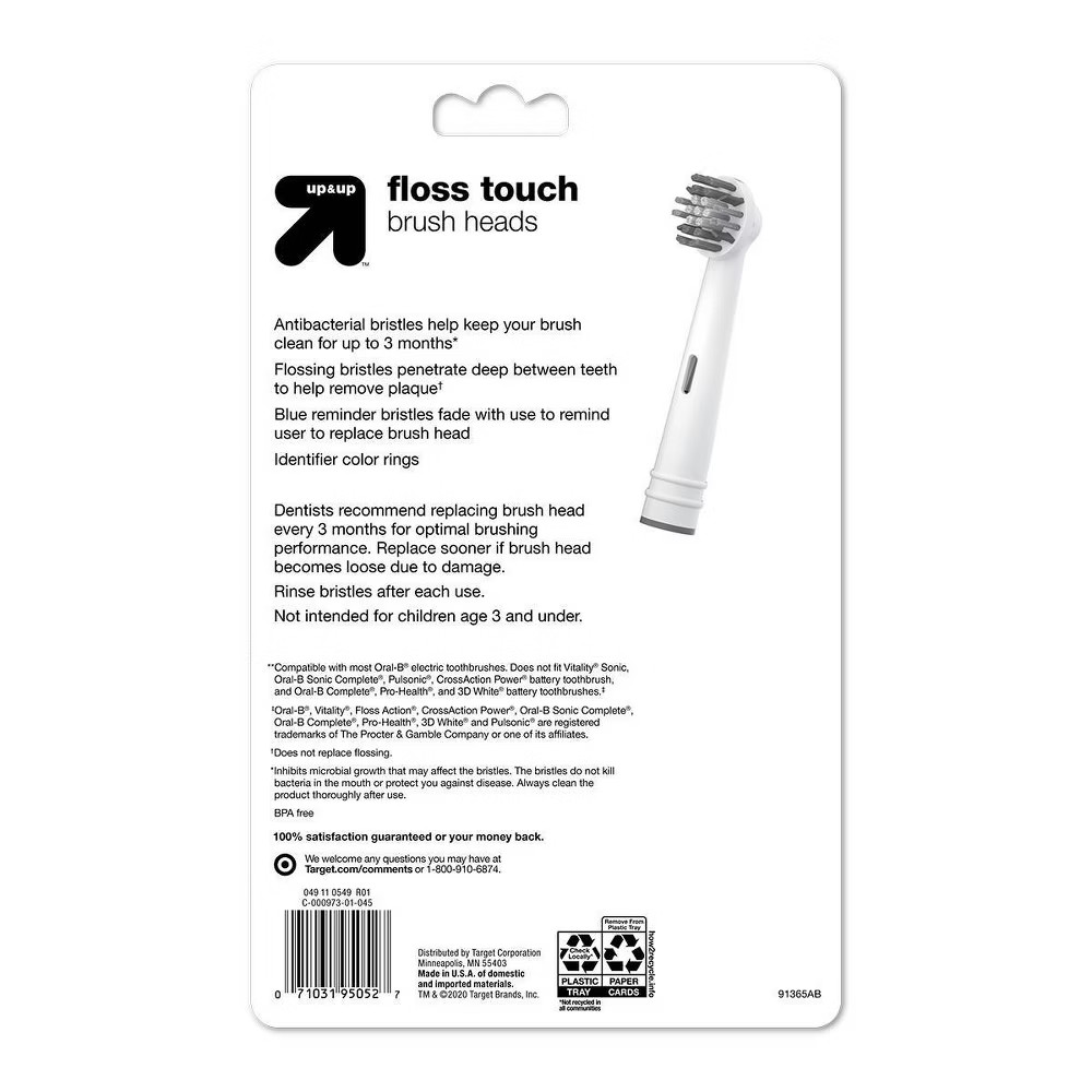 Floss Touch Replacement Brush Heads - 8ct - up & up