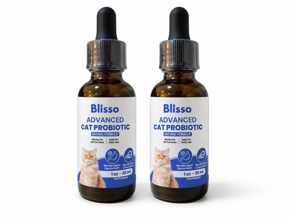 5 Pack Blisso Advanced Cat Probiotic Drops -Digestive Support For Cats 30ml/1oz
