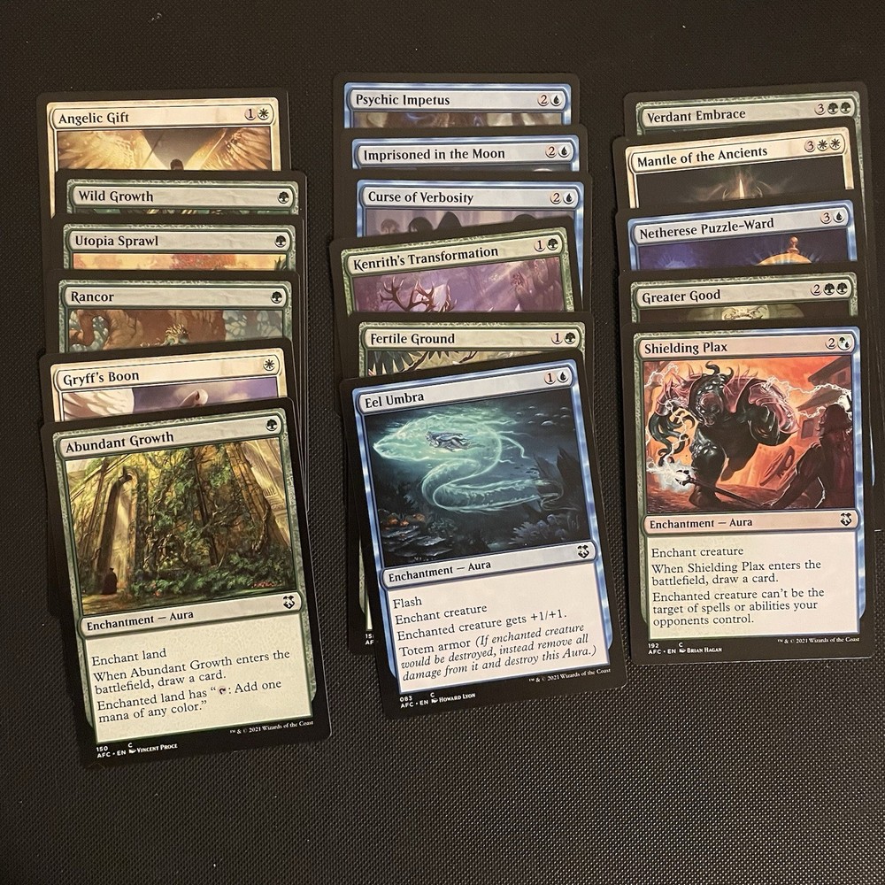 Magic The Gathering Commander Deck Aura of Courage. Complete set.