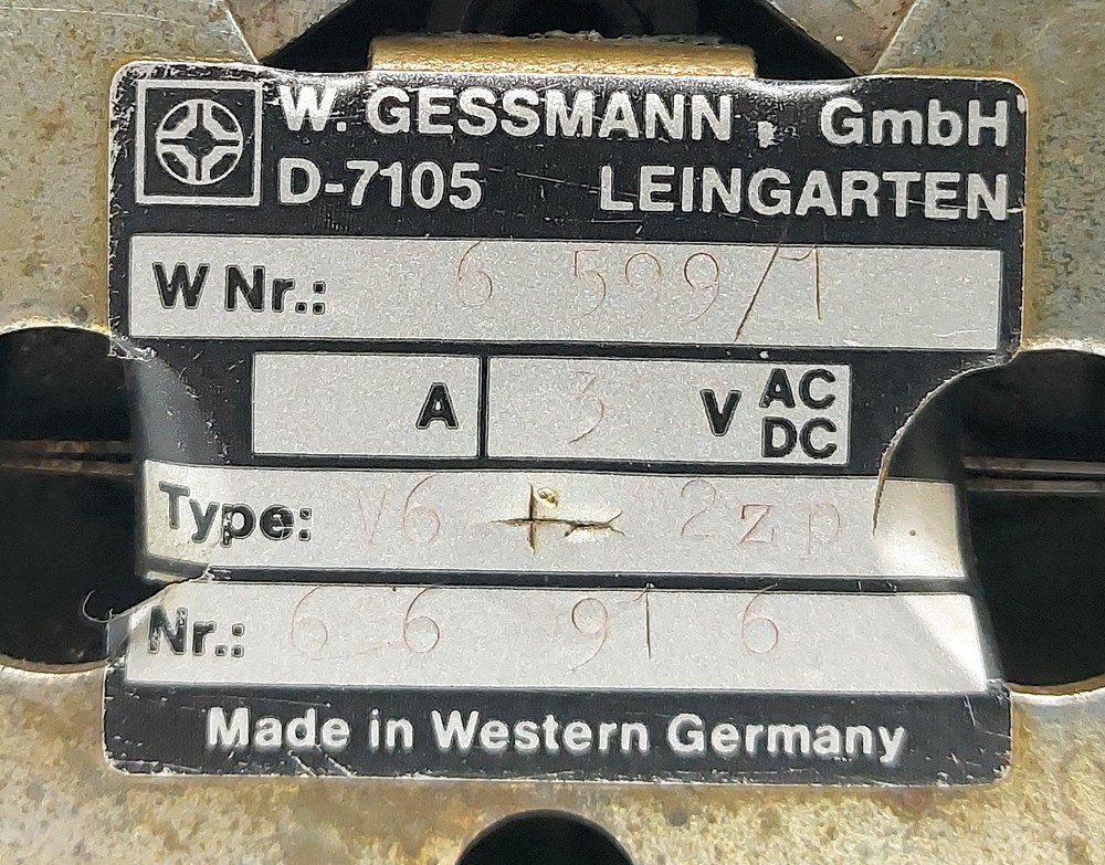 W. Gessmann GmbH V6 Multi-Axis Controller Joystick D-7105