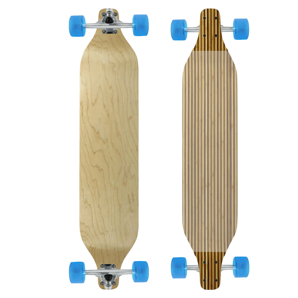 Moose Drop Down 8" x 40" Longboard Zebra Bamboo Complete