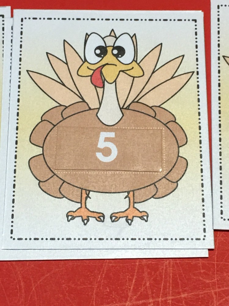 Thanksgiving Turkey - Addition Facts - 42 Laminated Activity Cards