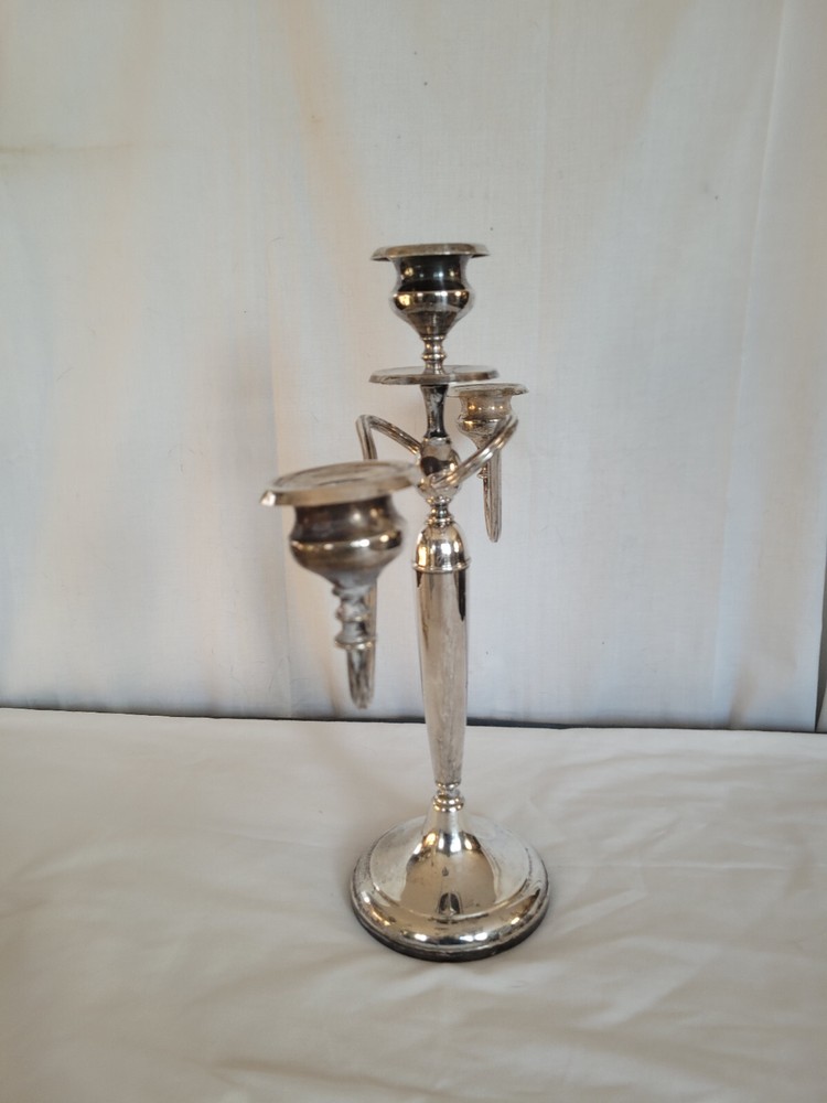 Vintage silverplate candelabra #1466A 15"
