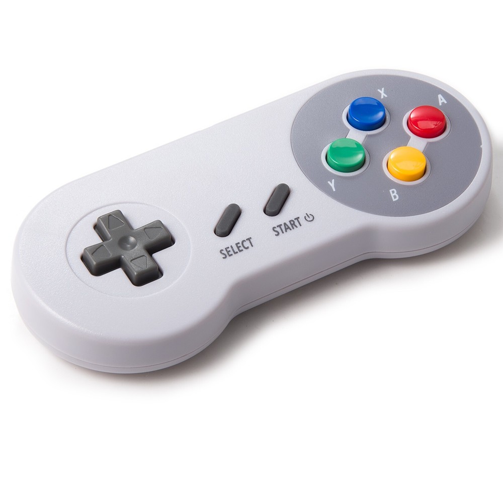 2 Pack Rechargeable USB PC SNES Controller with USB Receiver Wireless Gamepad