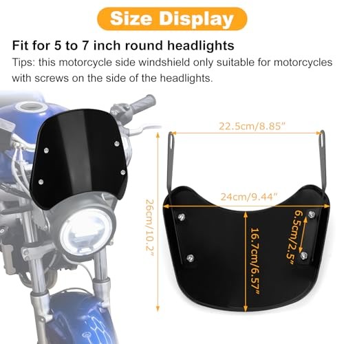 Motorcycle Front Universal Windshield Windscreen Wind Deflector Fairing Front