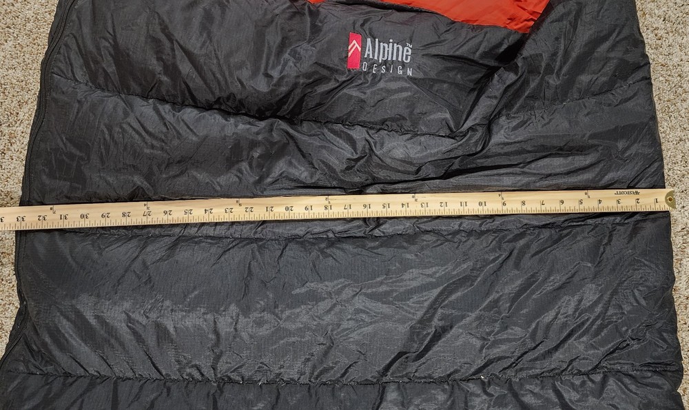 Alpine Designs Down Rectangular Hooded Sleeping Mummy Bag