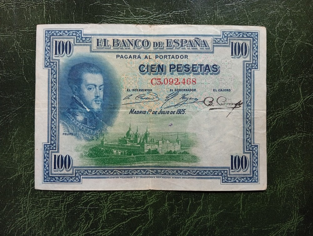 SPAIN Banknotes, 100 Pesetas 1925